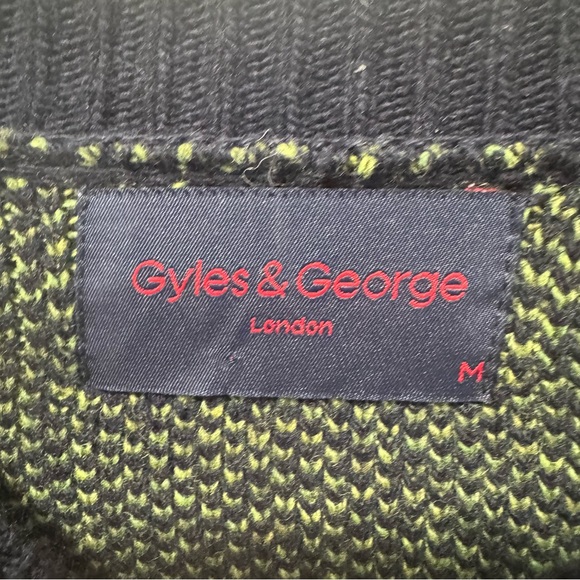 Gyles & George London Flowerpot Sweater Medium Navy Blue Wool Rowing Blazers - Picture 3 of 10
